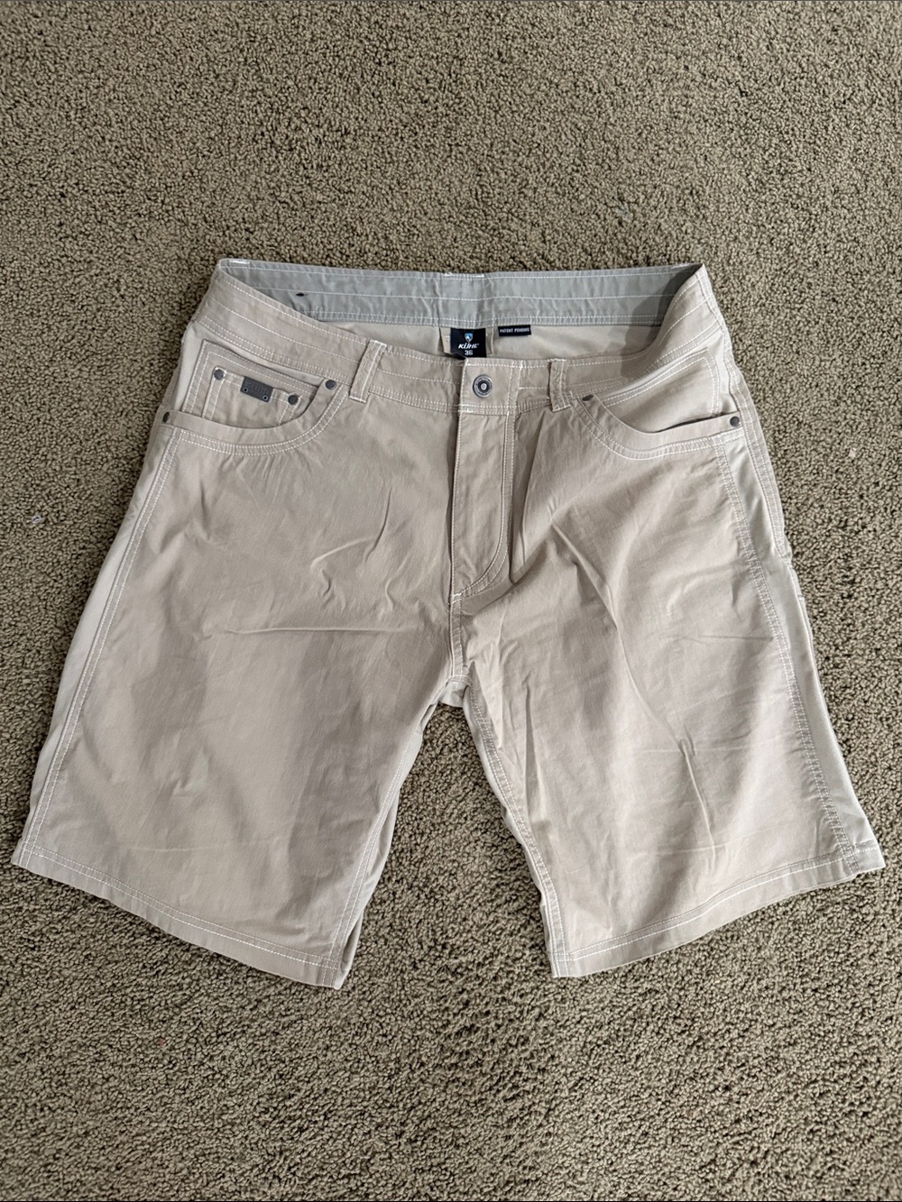 Kuhl Men’s Khaki Beige Cotton Shorts - 36